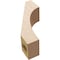 Ekena Millwork 3-inch W x 6-inch D x 10-inch H Westlake Rough Cedar Woodgrain TimberThane Knee Brace, Primed BRCUR03X06X10WTLRCPR - alternate 3